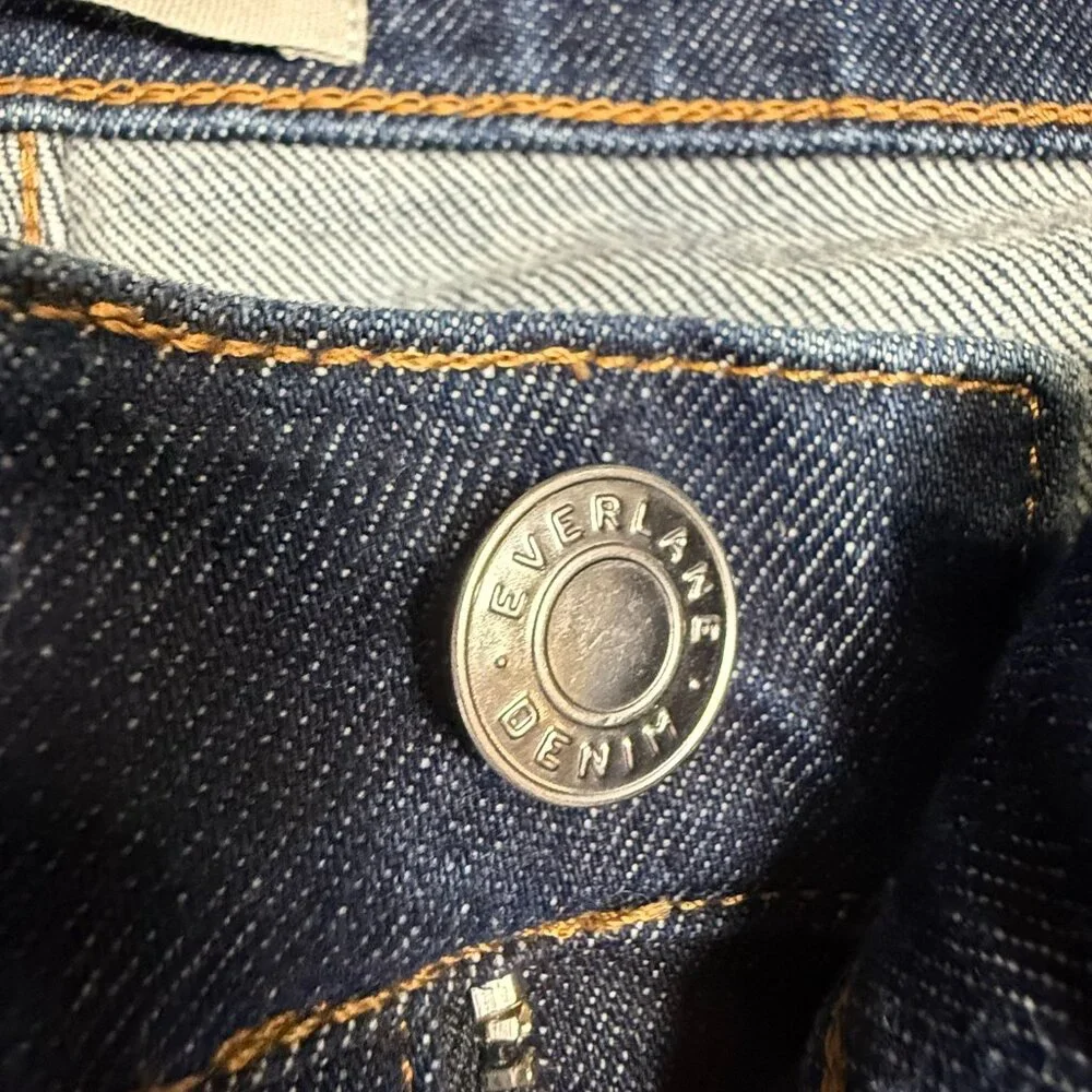 Everlane Women's Way High Straight Leg Ankle Jeans Dark Wash Denim Sz 32 - Picture 9 of 13